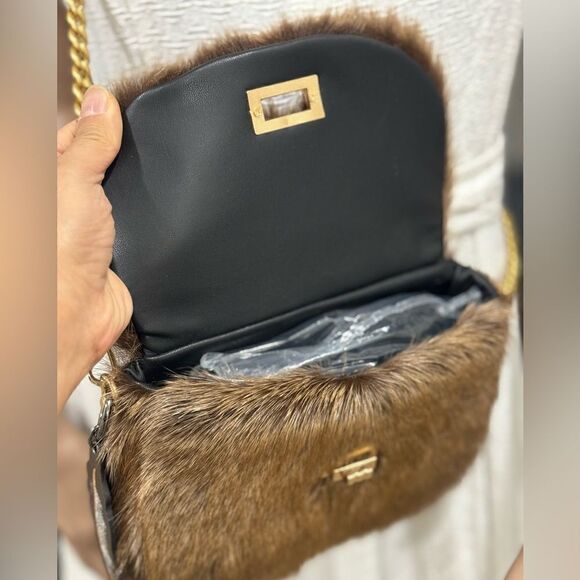 Handmade Natural Hair On Goat-hide Shoulder Bag, Goatskin Crossbody & Free Gift - Picture 15 of 16